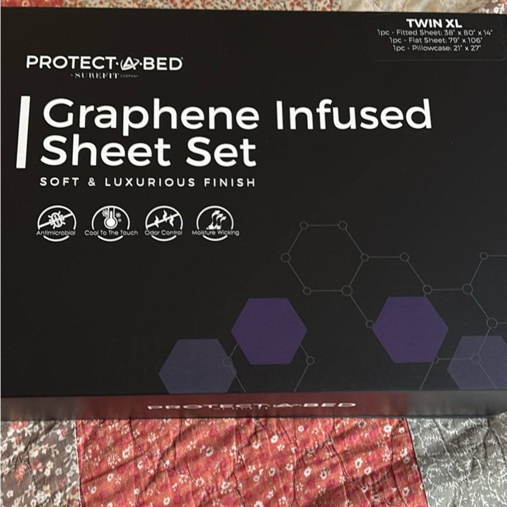 Graphene Infused Sheet Set - Twin XL - Black
